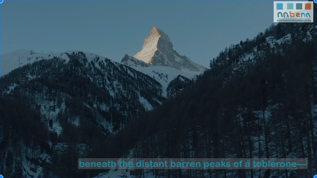 beneath the distant barren peaks