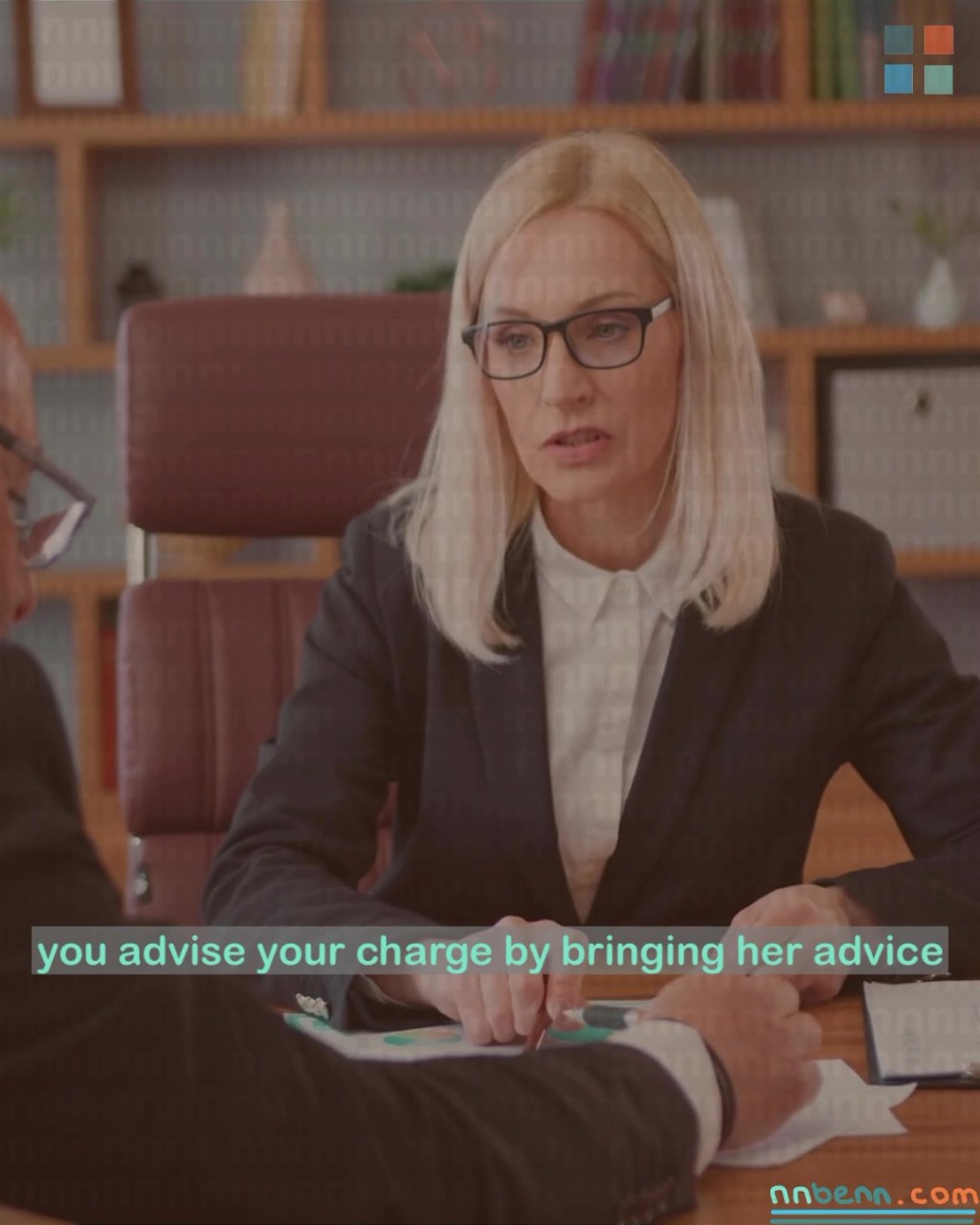 you advise your charge by bringing her advice / you license your obsession by granting it licence