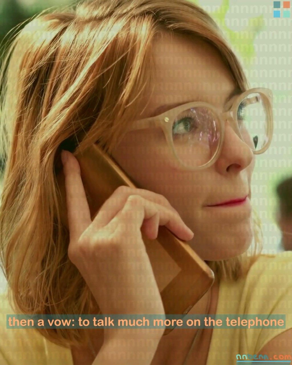 then a vow: to talk much more on the telephone